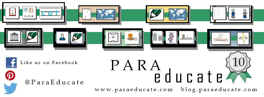 ParaEducate banner logo celebrationg 10 years of business and all 9 books published since 2012
